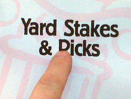 Yard Stakes and Dicks